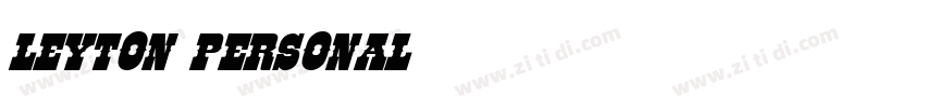 Leyton Personal字体转换